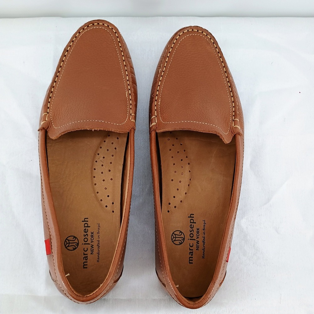 Classic Women's Brown Leather Driving Loafers - Picture 6 of 9